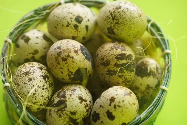 Quail Eggs in Basket