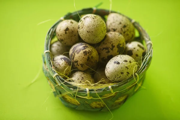 Quail Eggs in Basket