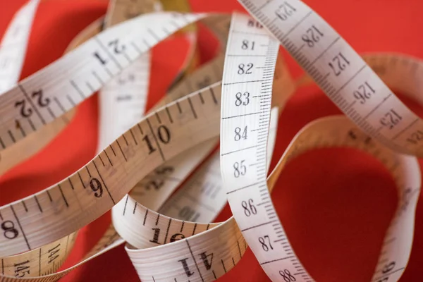 Close Up Tailor Measuring Tape — Stock Photo, Image