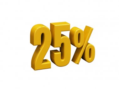 yüzde 25'i işaret