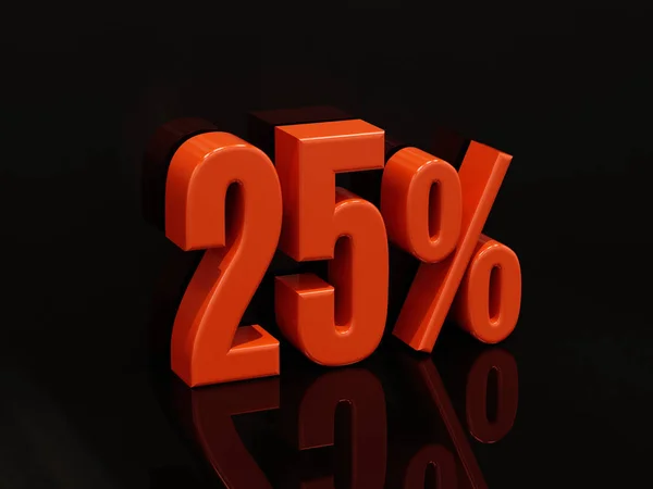 Segno del 25% — Foto Stock