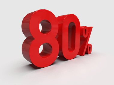 3d Render: Kırmızı% 80 İndirim Arkaplanda 3d İmza, Özel Teklif% 80 İndirim Etiketi,% 80 İndirim,% 80 İndirim,% 80 Harf Satış Sembolü, Özel Teklif Etiketi, Etiket, Etiket