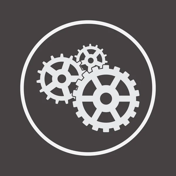Cogwheel Line Icon Engenharia, Sinal de ferramenta, Cog Gear Symbol — Vetor de Stock