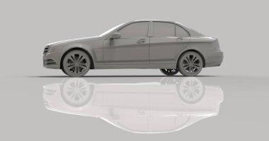 3d Render: Gri Arkaplanda Modern Araba Şablonu, 3d Model Araba, Araba Model Şablonu, Taşımacılık, Trafik Simgesi