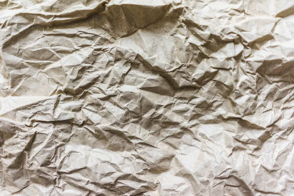 Bruine rimpel Recycle Paper Achtergrond Creased Beige Paper Texture — Stockfoto