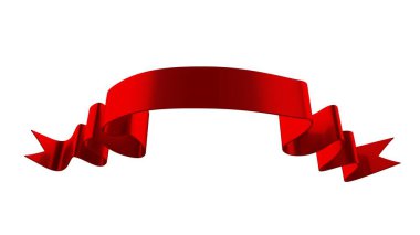 3D Gerçekçi Retro Ribbon Dekoratif Sancak Beyaz Arkaplanda İzole Edildi, Kaset veya Yıldız İşareti İllüstrasyonu, Yıldönümü Boş Eski Simge Simgesi, Bilgi Şablonu, Mutlu Noel Kurdelesi