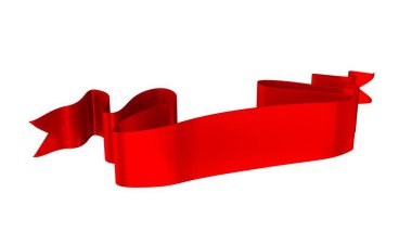 3D Gerçekçi Retro Ribbon Dekoratif Sancak Beyaz Arkaplanda İzole Edildi, Kaset veya Yıldız İşareti İllüstrasyonu, Yıldönümü Boş Eski Simge Simgesi, Bilgi Şablonu, Mutlu Noel Kurdelesi