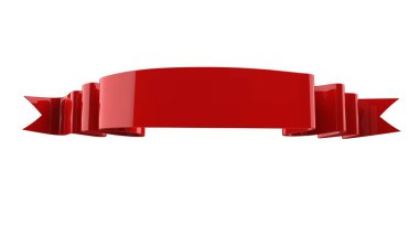 3D Gerçekçi Retro Ribbon Dekoratif Sancak Beyaz Arkaplanda İzole Edildi, Kaset veya Yıldız İşareti İllüstrasyonu, Yıldönümü Boş Eski Simge Simgesi, Bilgi Şablonu, Mutlu Noel Kurdelesi