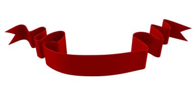 3D Gerçekçi Retro Ribbon Dekoratif Sancak Beyaz Arkaplanda İzole Edildi, Kaset veya Yıldız İşareti İllüstrasyonu, Yıldönümü Boş Eski Simge Simgesi, Bilgi Şablonu, Mutlu Noel Kurdelesi
