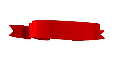 3D Gerçekçi Retro Ribbon Dekoratif Sancak Beyaz Arkaplanda İzole Edildi, Kaset veya Yıldız İşareti İllüstrasyonu, Yıldönümü Boş Eski Simge Simgesi, Bilgi Şablonu, Mutlu Noel Kurdelesi