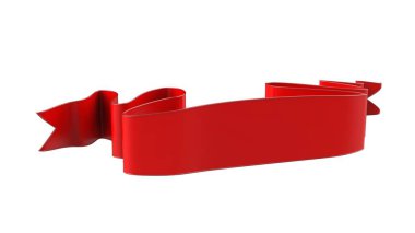 3D Gerçekçi Retro Ribbon Dekoratif Sancak Beyaz Arkaplanda İzole Edildi, Kaset veya Yıldız İşareti İllüstrasyonu, Yıldönümü Boş Eski Simge Simgesi, Bilgi Şablonu, Mutlu Noel Kurdelesi