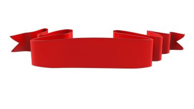 3D Gerçekçi Retro Ribbon Dekoratif Sancak Beyaz Arkaplanda İzole Edildi, Kaset veya Yıldız İşareti İllüstrasyonu, Yıldönümü Boş Eski Simge Simgesi, Bilgi Şablonu, Mutlu Noel Kurdelesi