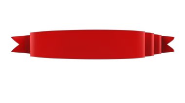 3D Gerçekçi Retro Ribbon Dekoratif Sancak Beyaz Arkaplanda İzole Edildi, Kaset veya Yıldız İşareti İllüstrasyonu, Yıldönümü Boş Eski Simge Simgesi, Bilgi Şablonu, Mutlu Noel Kurdelesi