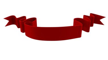 3D Gerçekçi Retro Ribbon Dekoratif Sancak Beyaz Arkaplanda İzole Edildi, Kaset veya Yıldız İşareti İllüstrasyonu, Yıldönümü Boş Eski Simge Simgesi, Bilgi Şablonu, Mutlu Noel Kurdelesi