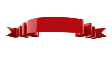 3D Gerçekçi Retro Ribbon Dekoratif Sancak Beyaz Arkaplanda İzole Edildi, Kaset veya Yıldız İşareti İllüstrasyonu, Yıldönümü Boş Eski Simge Simgesi, Bilgi Şablonu, Mutlu Noel Kurdelesi