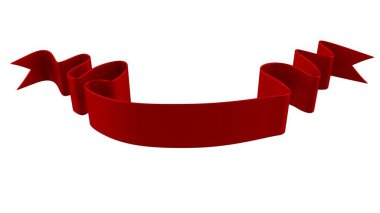 3D Gerçekçi Retro Ribbon Dekoratif Sancak Beyaz Arkaplanda İzole Edildi, Kaset veya Yıldız İşareti İllüstrasyonu, Yıldönümü Boş Eski Simge Simgesi, Bilgi Şablonu, Mutlu Noel Kurdelesi