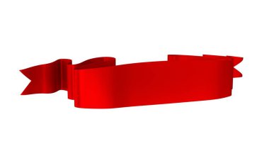 3D Gerçekçi Retro Ribbon Dekoratif Sancak Beyaz Arkaplanda İzole Edildi, Kaset veya Yıldız İşareti İllüstrasyonu, Yıldönümü Boş Eski Simge Simgesi, Bilgi Şablonu, Mutlu Noel Kurdelesi
