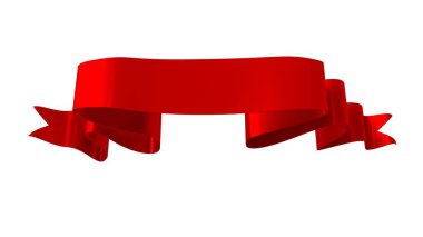 3D Gerçekçi Retro Ribbon Dekoratif Sancak Beyaz Arkaplanda İzole Edildi, Kaset veya Yıldız İşareti İllüstrasyonu, Yıldönümü Boş Eski Simge Simgesi, Bilgi Şablonu, Mutlu Noel Kurdelesi
