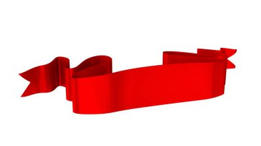 3D Gerçekçi Retro Ribbon Dekoratif Sancak Beyaz Arkaplanda İzole Edildi, Kaset veya Yıldız İşareti İllüstrasyonu, Yıldönümü Boş Eski Simge Simgesi, Bilgi Şablonu, Mutlu Noel Kurdelesi