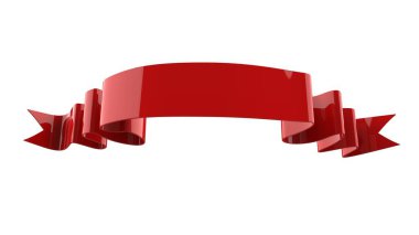 Beyaz arkaplanda 3Drealistik retro dekoratif afiş, kırmızı bant veya yıldız işareti çizimi, boş eski simge, bilgi şablonu etiketi, mutlu noel kurdelesi