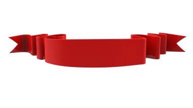 Beyaz arkaplanda 3Drealistik retro dekoratif afiş, kırmızı bant veya yıldız işareti çizimi, boş eski simge, bilgi şablonu etiketi, mutlu noel kurdelesi