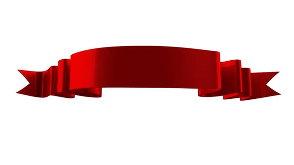 Декоративный Баннер Realistic Retro Ribbon Выделенный Белом Фоне Иллюстрация Ленты — стоковое фото