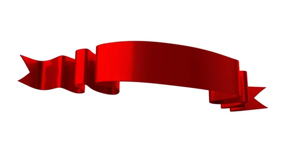 Realistische Retro Ribbon Decoratieve Banner Witte Achtergrond Illustratie Van Tape — Stockfoto