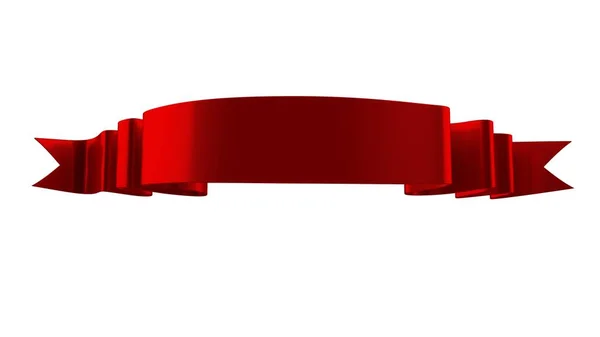 3Drealistic Ретро Лента Декоративный Баннер Изолированы Белом Фоне Иллюстрация Красной — стоковое фото