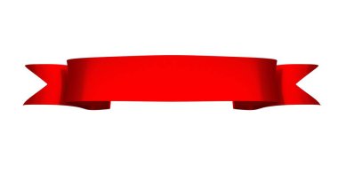 Beyaz arkaplanda 3Drealistik retro dekoratif afiş, kırmızı bant veya yıldız işareti çizimi, boş eski simge, bilgi şablonu etiketi, mutlu noel kurdelesi