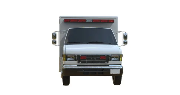 Ambulans Beyaz Kamyonu Izole Edildi — Stok fotoğraf