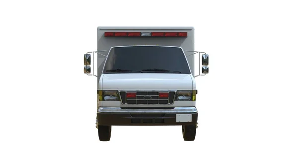 Ambulance White Truck Isolated Template Element Infographic — Stock Photo, Image