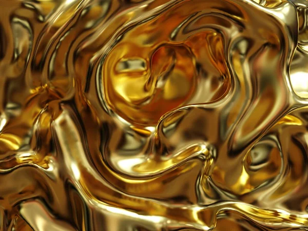 Premium Photo  Abstract glistening golden solid liquid waves like