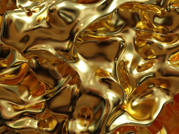 Luxury Liquid Gold Marbling Texture Realistic Shiny Metallic Background Luxurious — Stock Photo, Image
