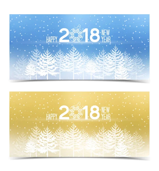 Happy New Year 2018 — Stock Vector