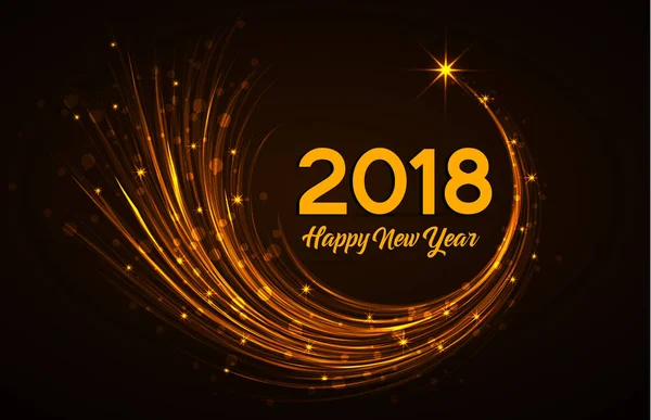 Felice anno nuovo 2018 — Vettoriale Stock