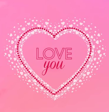 Vektör dekorasyon kalp