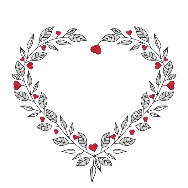 Romantické srdce dekorace — Stockový vektor