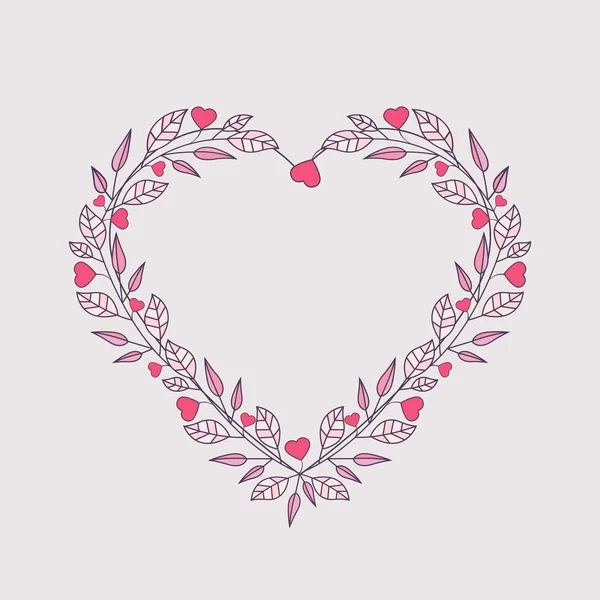 Romantik Kalp dekorasyon — Stok Vektör