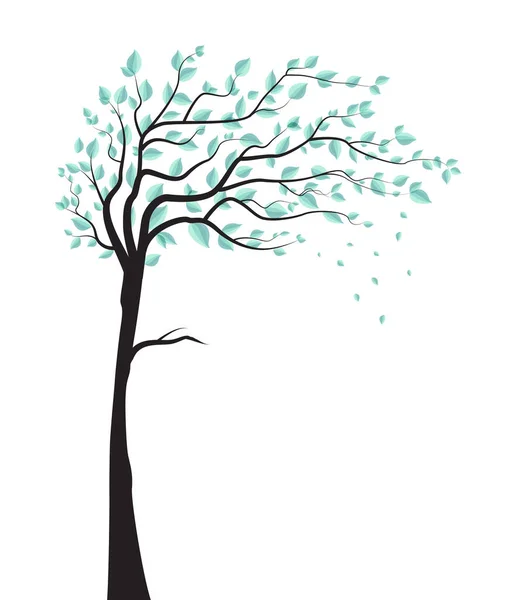 Tree with leaves — Stock Vector