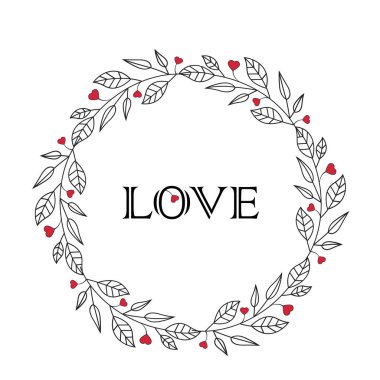 Yapraklı dalları çerçevele