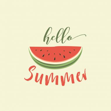 Yaz kartı kavun ile Merhaba