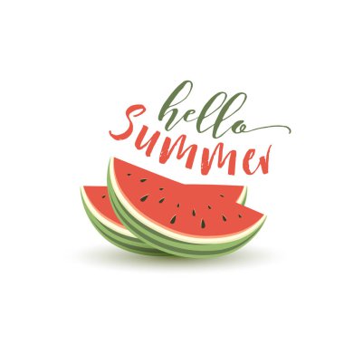 Yaz kartı kavun ile Merhaba