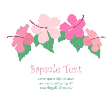 Tropik çiçeklerle arka plan