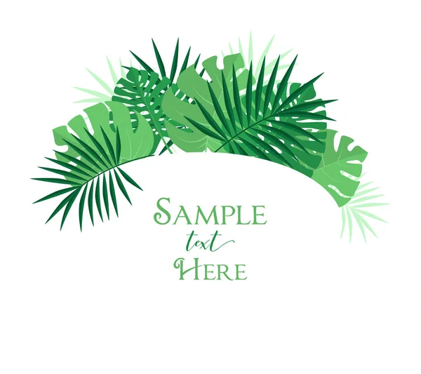 Décoration feuille de palmier — Image vectorielle