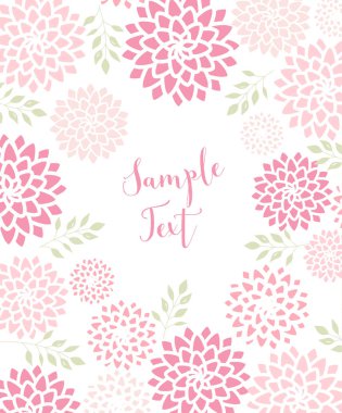Vektör çiçekli Davetiyeler