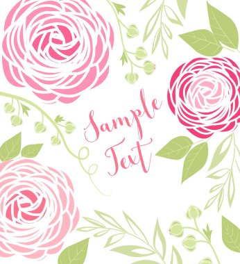 Vektör ranunculus çiçeği