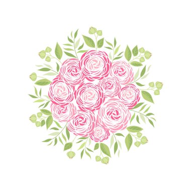 Vektör ranunculus çiçeği