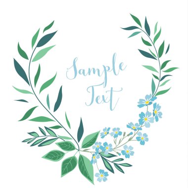 Dekorasyon yaprak ve çiçek