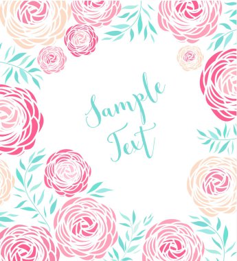 Vektör ranunculus çiçeği