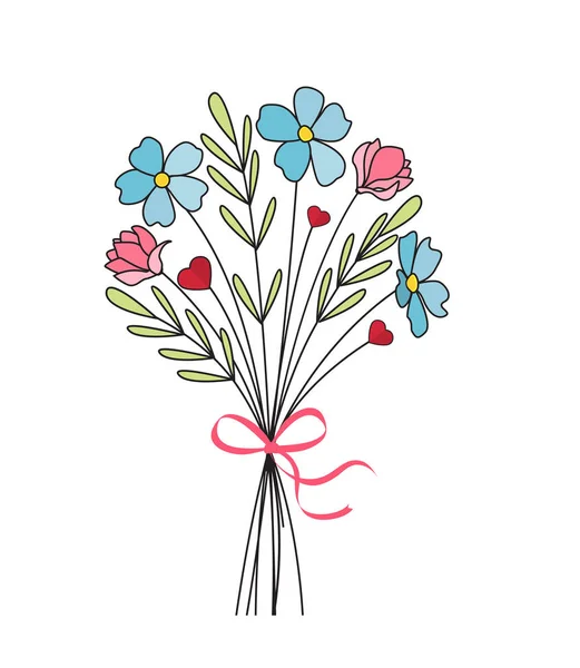 Букет з лугових квітів — стоковий вектор